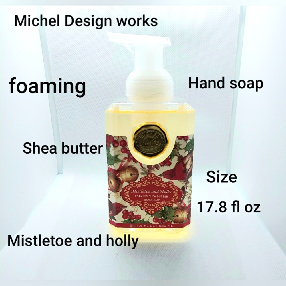 Michel Design Works foaming  Shea Butter hand soap mistletoe and holly 17.8